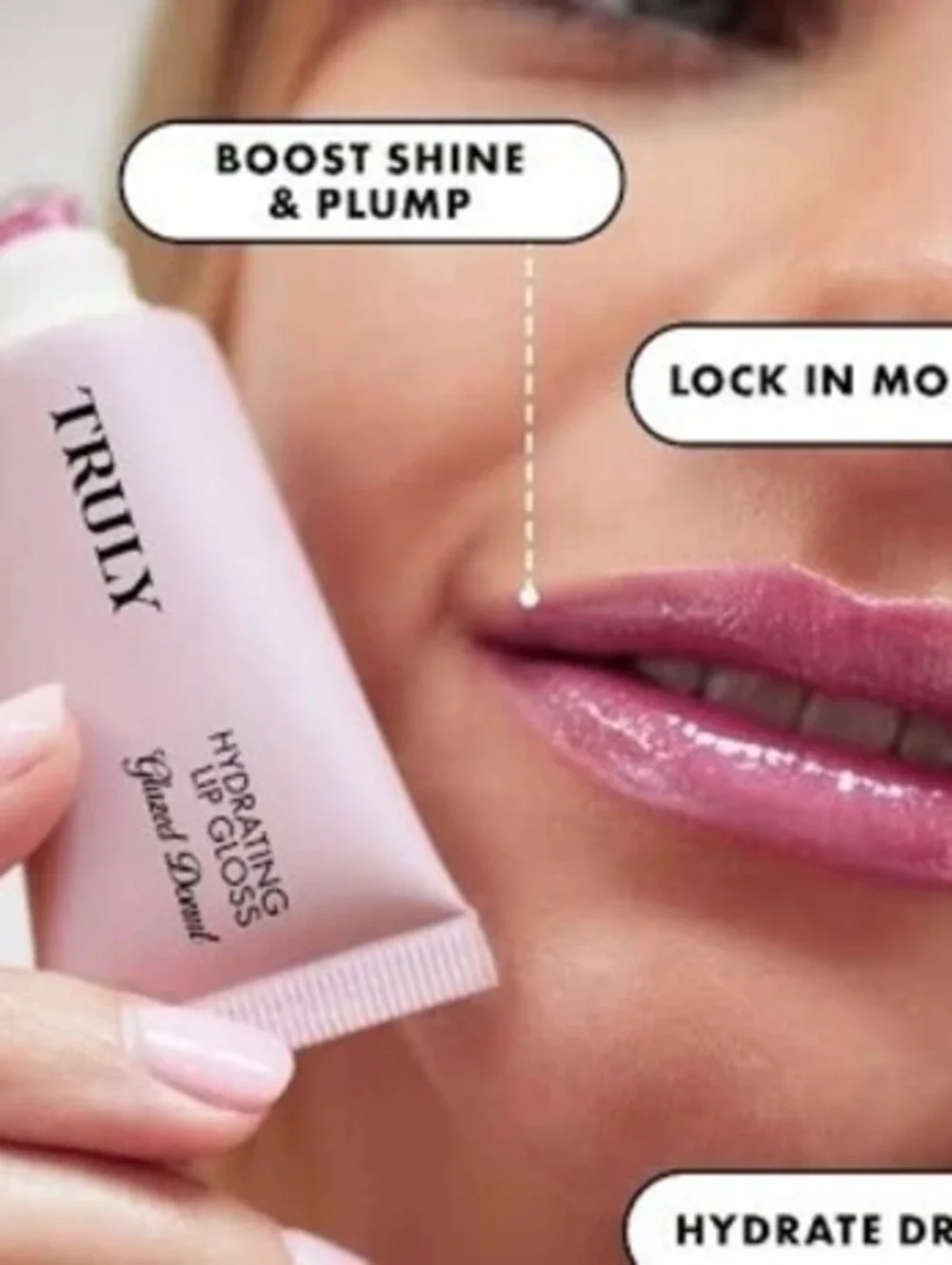 TRULY Hydrating Lip Gloss - Glazed Donut